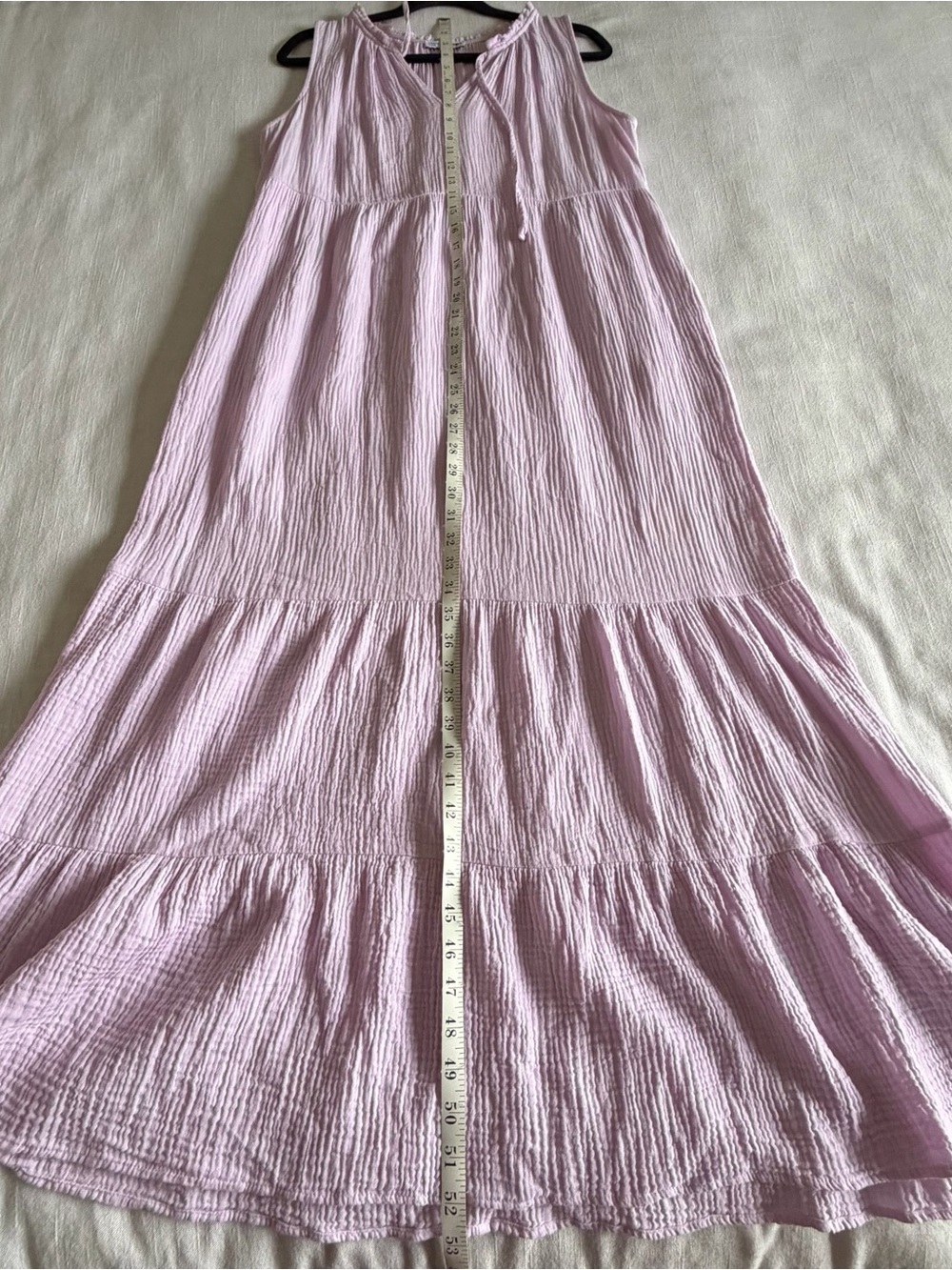 Sonoma Goods For Life Dress Womens L Purple Cotton Ruffle Maxi Boho Sundress - Picture 3 of 9